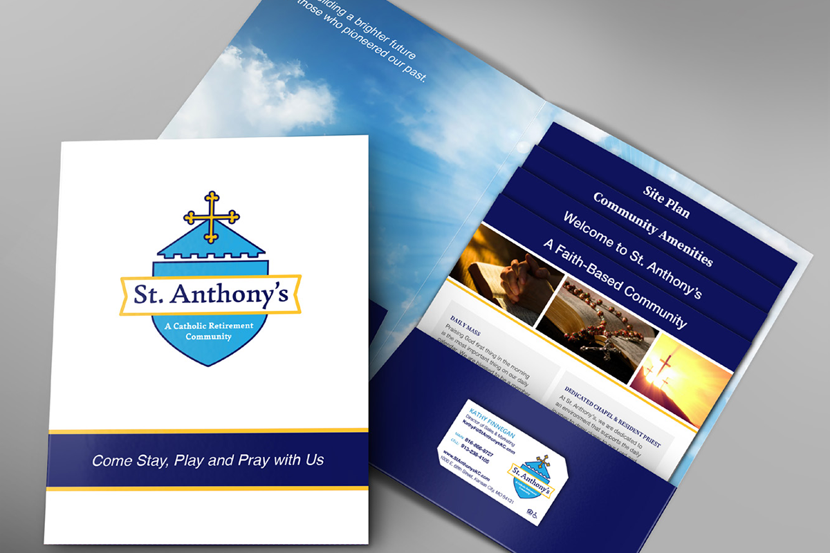 St. Anthony's Pocket Folder with About Us insert