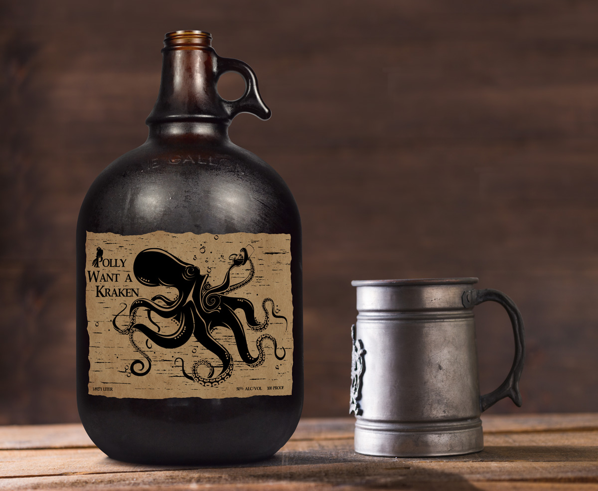 Polly Want a Kraken Front Label
